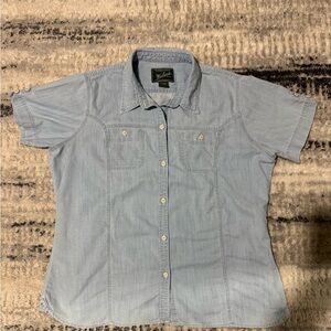 Woolrich Light Blue Denim Button Down Shirt